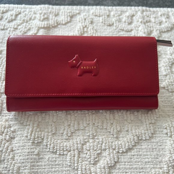 Radley London HERITAGE RADLEY Large Flap Over Matinee Wallet- RED - Picture 1 of 5